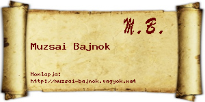 Muzsai Bajnok névjegykártya